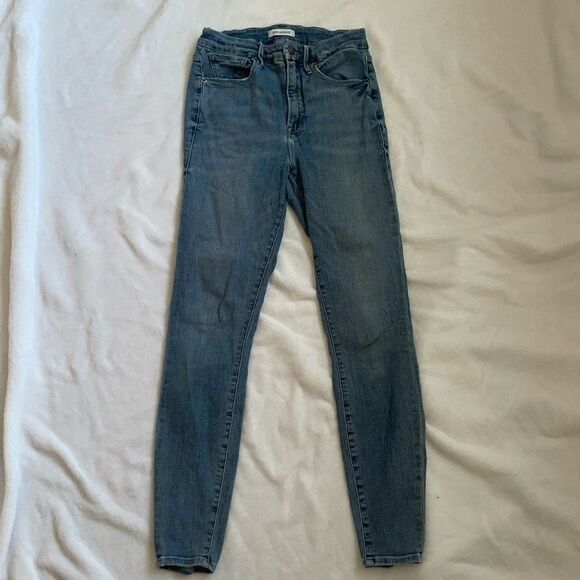 Good American Denim - Good American Good Waist Skinny Jeans Light Wash Size 27